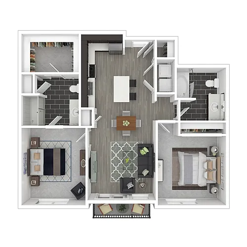 Floor plan 2 Bedroom (Income Guidelines Apply)