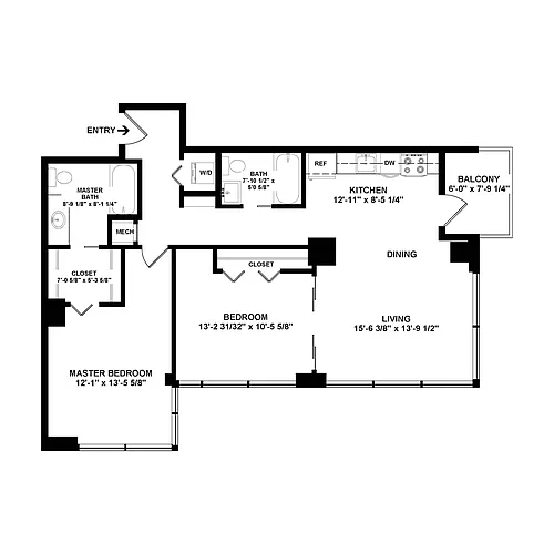 Floor plan 2 Bed/2 Bath-b4.2