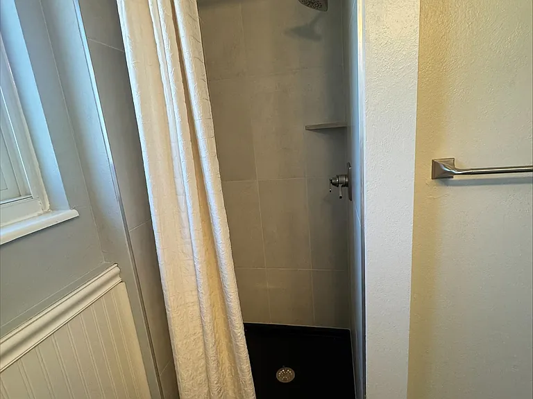 Garden level bathroom shower