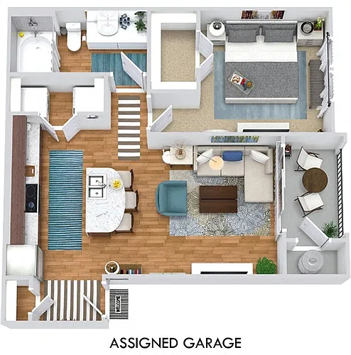 Floor plan The Lonestar with Assigned Garage