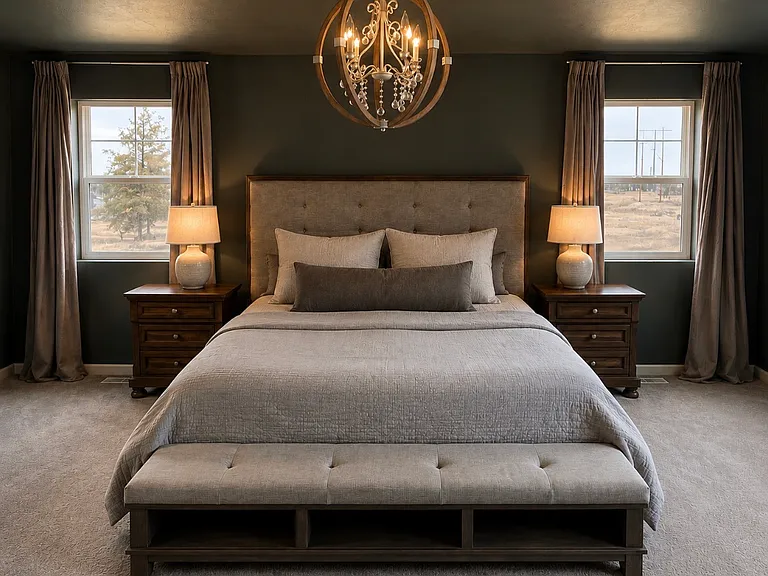 Huge King Bedroom with Stunning Sunset Mountain Views.