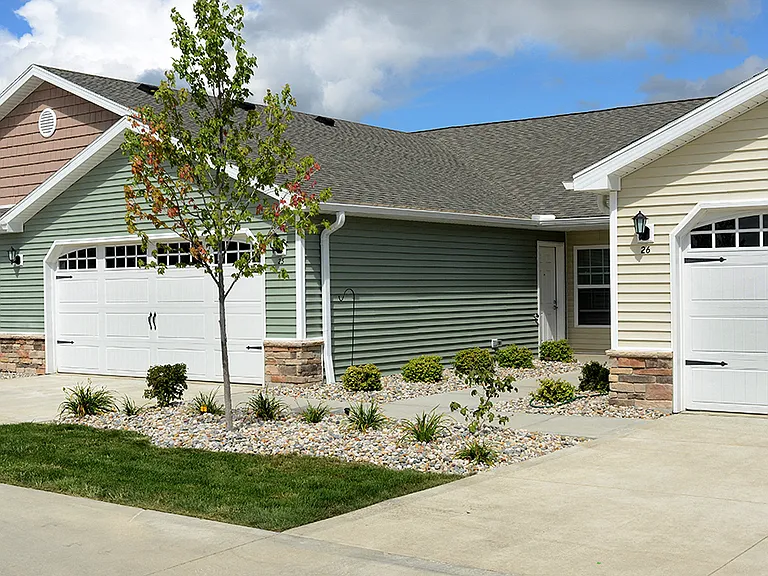 Attached Two-Car Garages in Neighborhood Setting