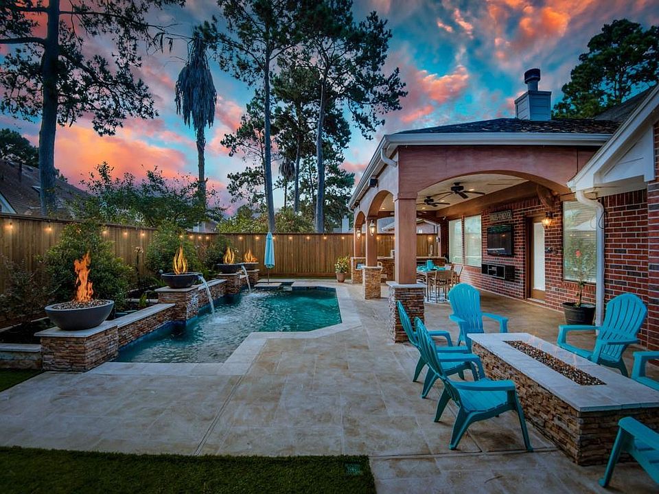 Backyard Oasis is simply stunning at twilight!