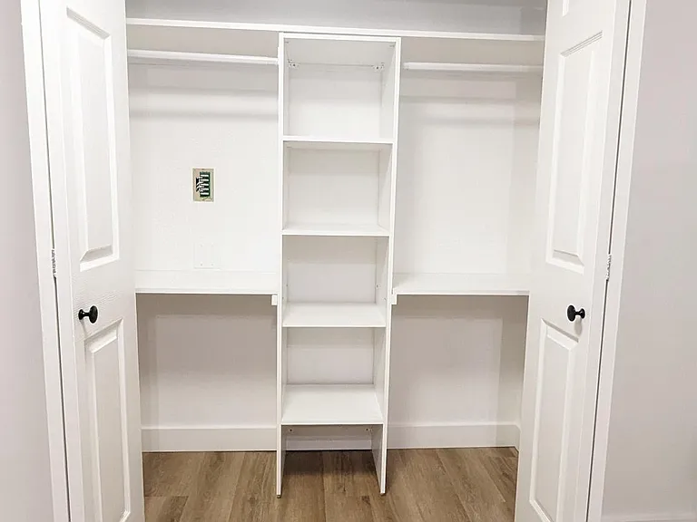 coat closet next to entrance