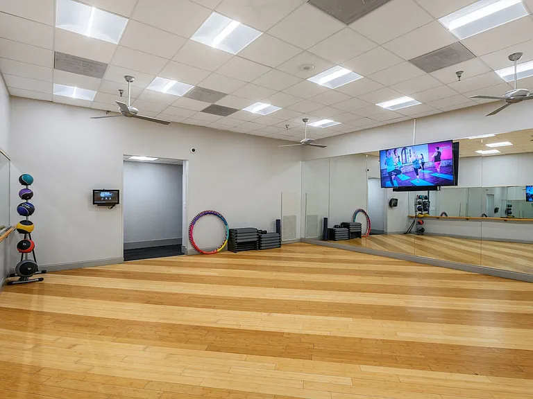 Fitness center workout room