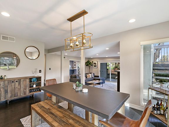 Great size dining area with engineered hard wood