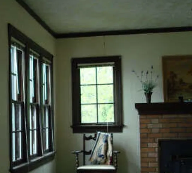 Living room with fireplace