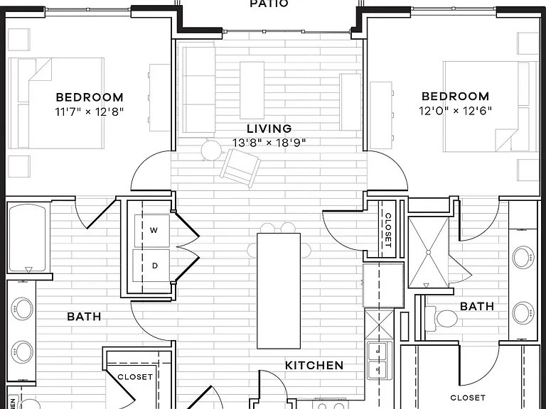 Azul Lakeshore - 2B - 2 Beds - 2 Baths - 1122 Sq. ft.