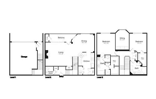 Floor plan B6 Townhome