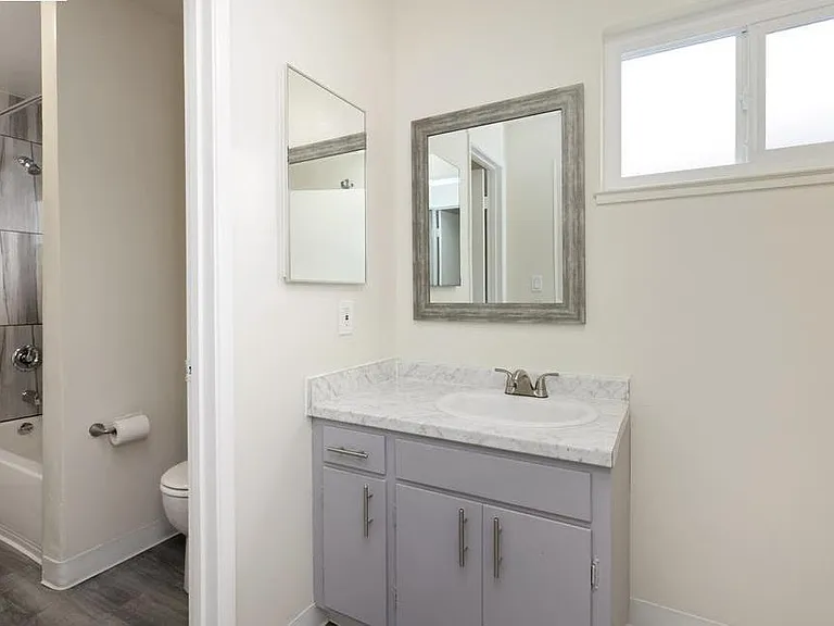 Jack and Jill Bathroom, with two separate vanities/rooms