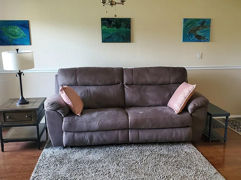 Living room reclining sofa