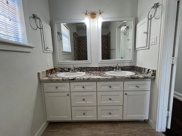 Beautiful new sink vanity with tons of storage!