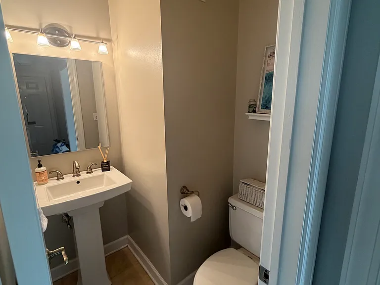 1/2 bath on first level
