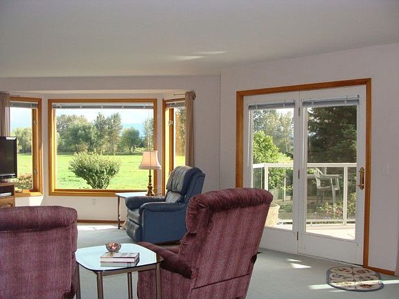 French doors to large south side deck
