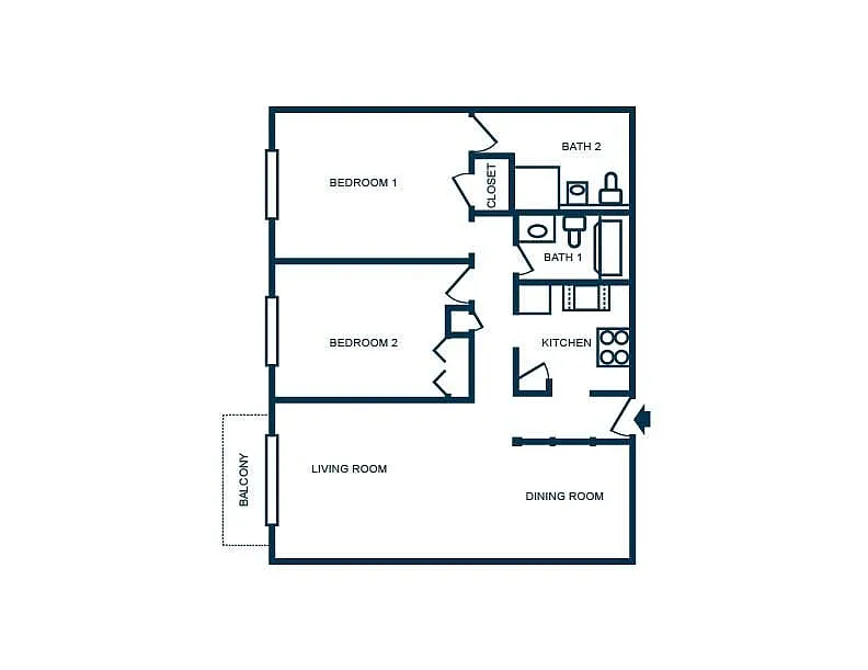 Floor plan 2B