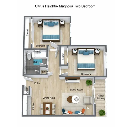 Floor plan Two Bedroom