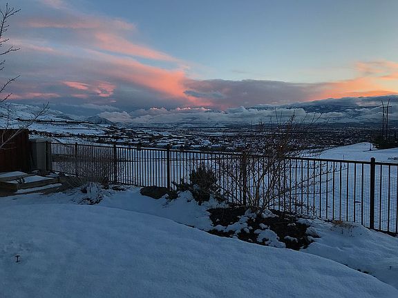 Sunset view looking west.