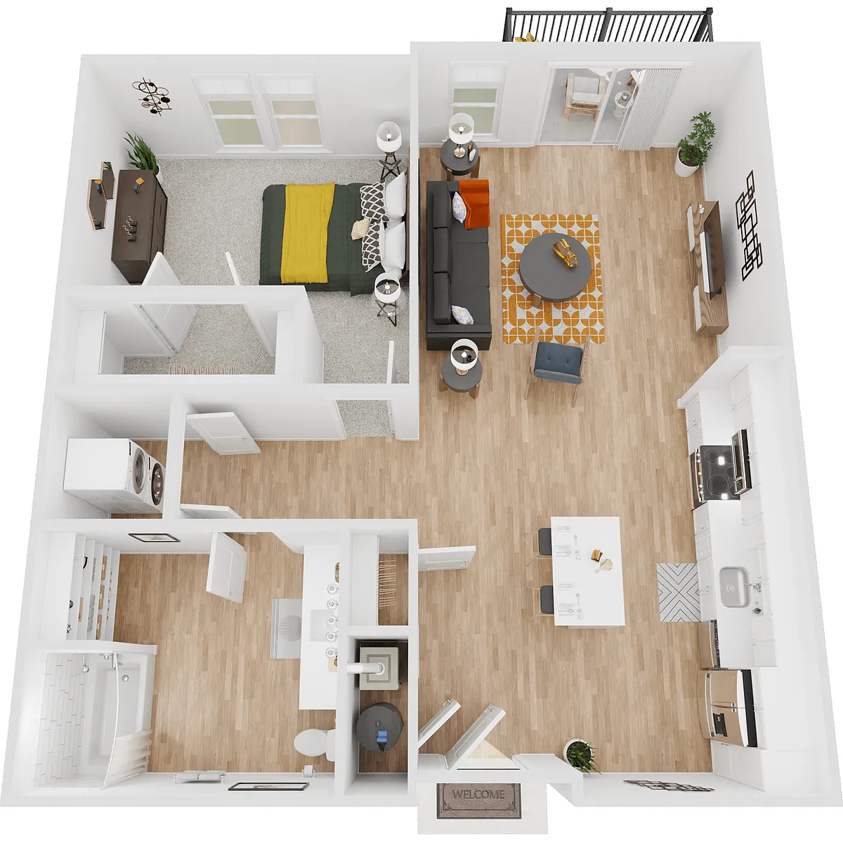 Floor plan A4 | 1 Bed | 1 Bath