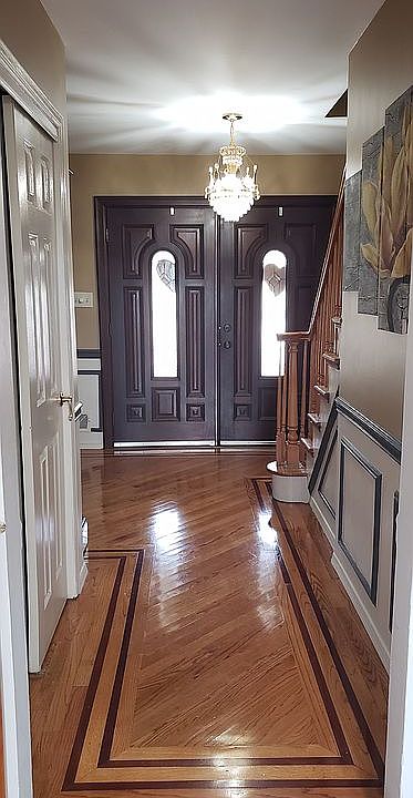 Front door and entryway