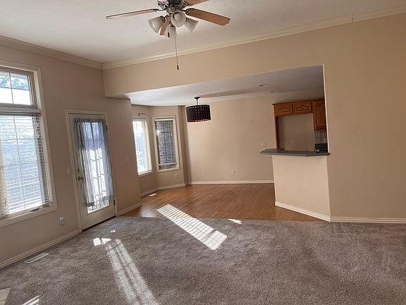 living room and dining area