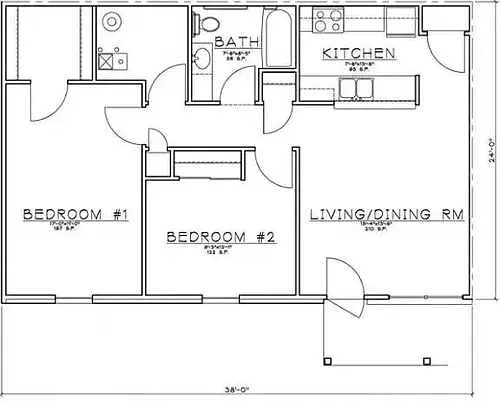 Floor plan 2 Bedroom