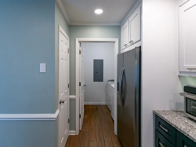 Kitchen into Laundry Room