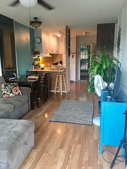 Entry, kitchen, living room