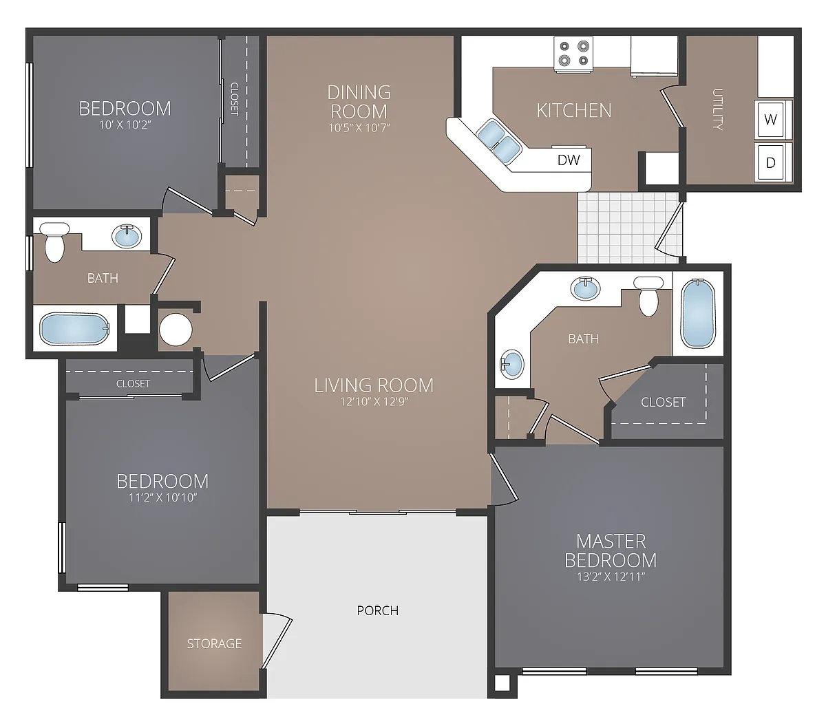 Floor plan C1 - Renovated