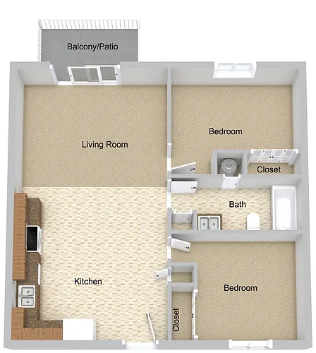 Floor plan Two Bedroom