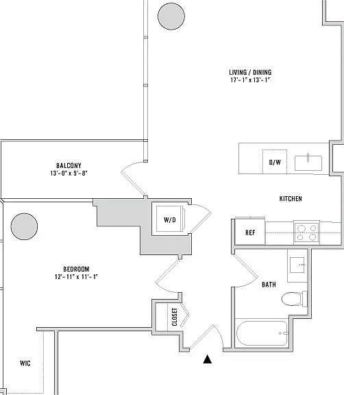One Bedroom A11 - 752 Sq. Ft. - Floors 3-4 One Bedroom A11 - 752 Sq. Ft. - Floors 3-4