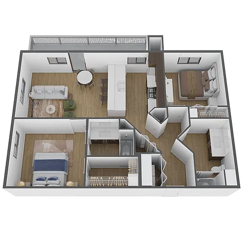 Floor plan 2X2 B