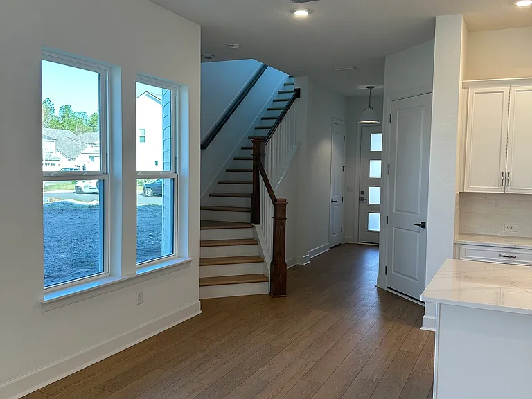 stairs and entry hall