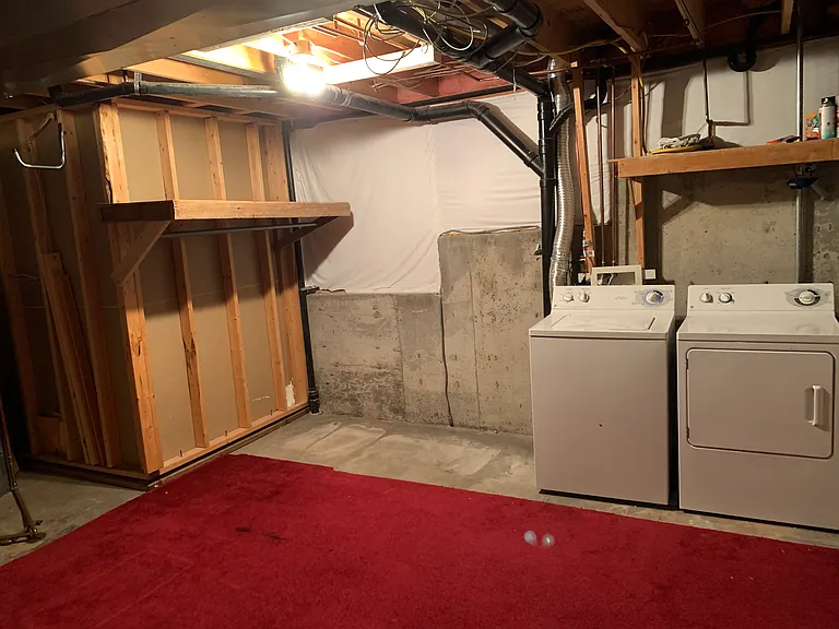 Laundry and storage area