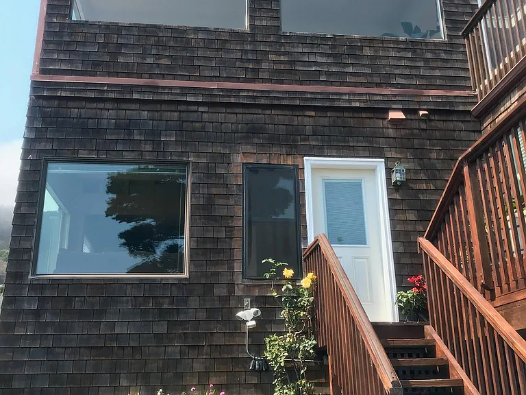 Entrance from back of house parking. Stairs to your apartment. Upstairs separate rental.
