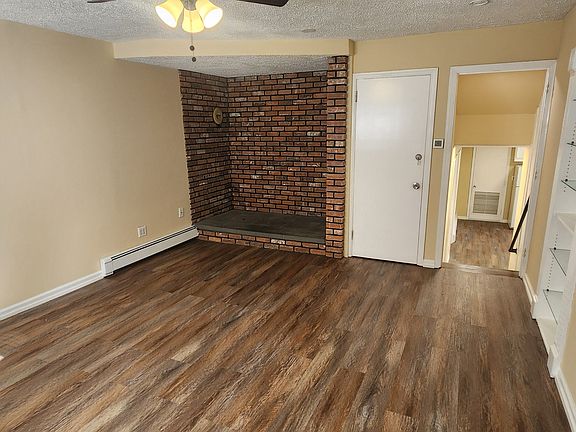 View of fireplace area