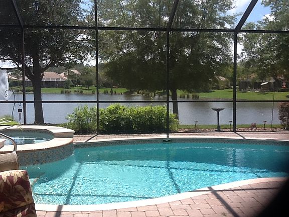 Pool overlooking lake
