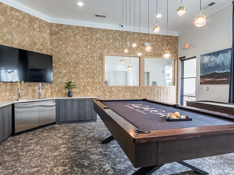 Adara at Godley Station, Savannah, GA, Social Lounge with Billiards and TVs