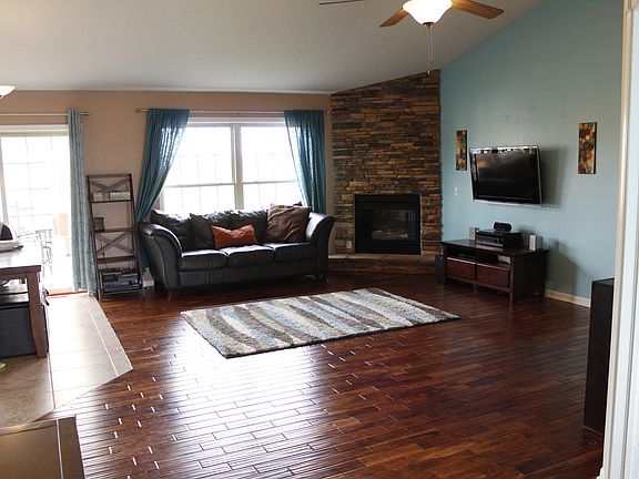 hardwood and gas fireplace