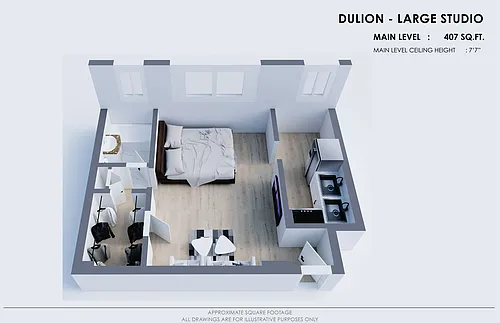Floor plan Large Studio