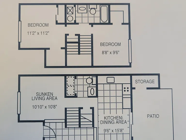 2 bedroom, one and one-half bath Bi-Level Townhome - 930 sq ft - $1195.00