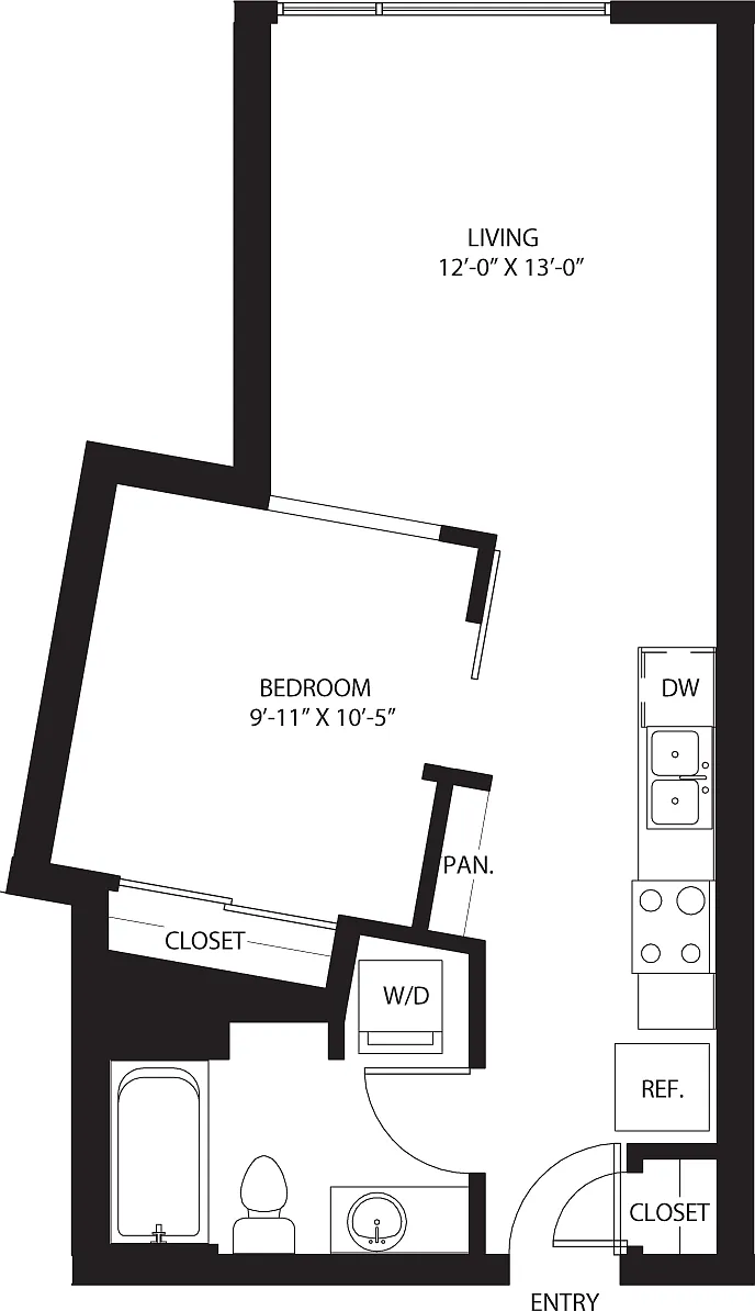 Floor plan One Bedroom O2