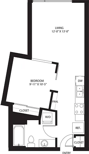 Floor plan One Bedroom O2
