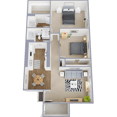 Floor plan 2 Bed 2 Bath