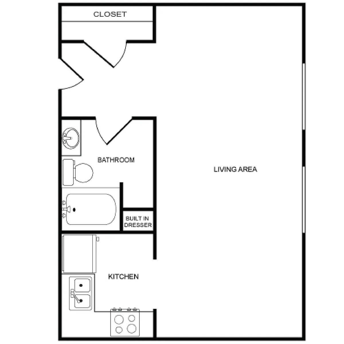 Floor plan Studio B