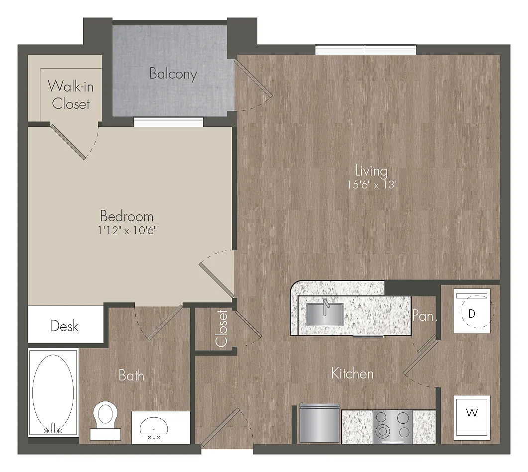 Floor plan A1 -1X1