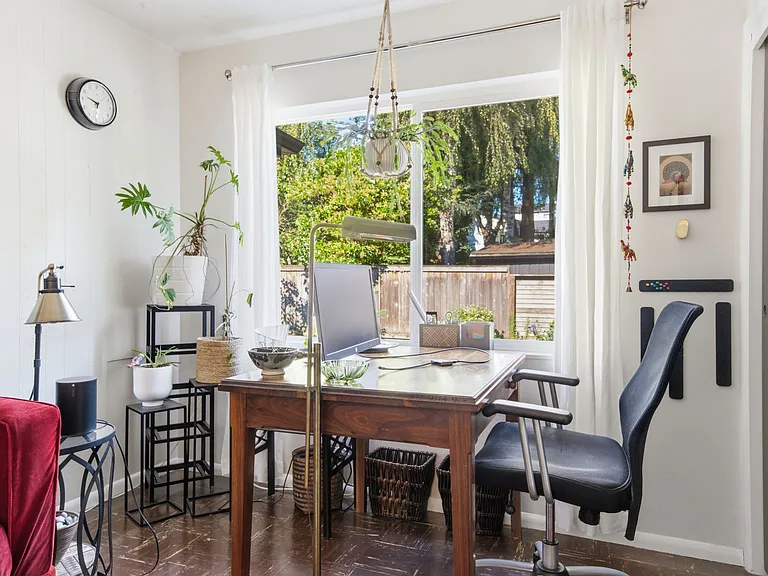 Large desk in private office