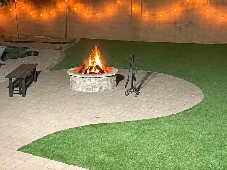 Stone fire ring.