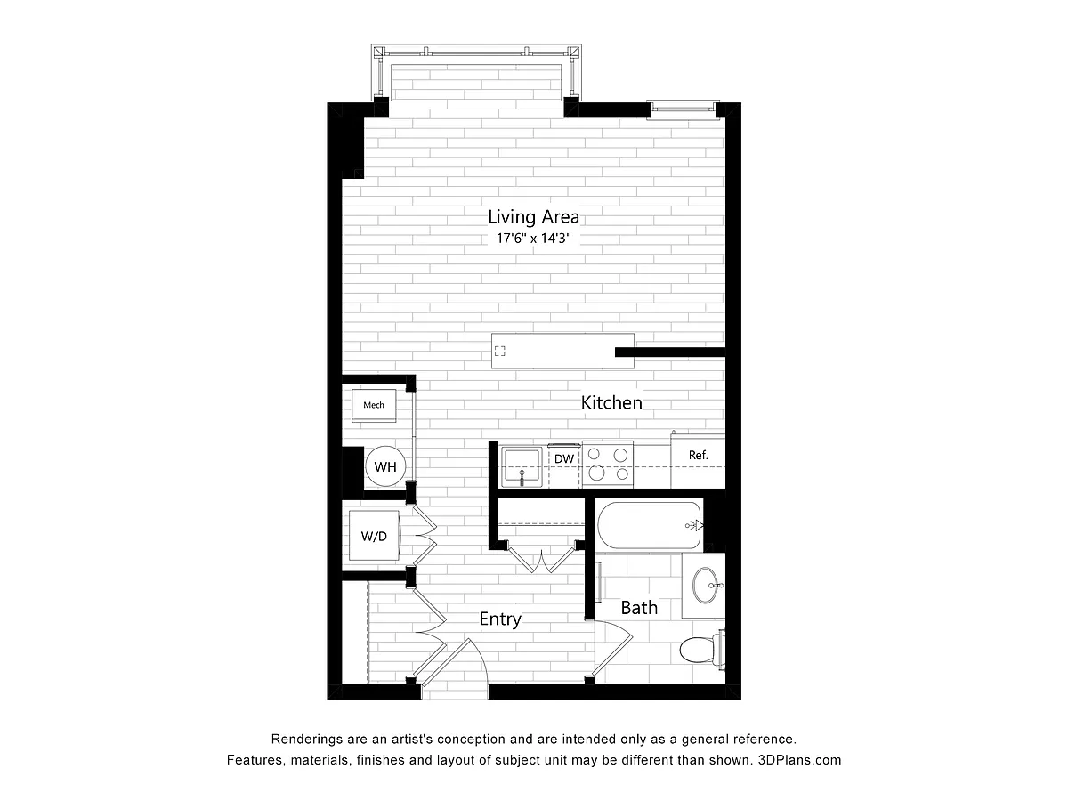Floor plan Small Studio 403 + 501