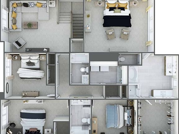 Johnson Pond Second Floor 3D Floor Plan
