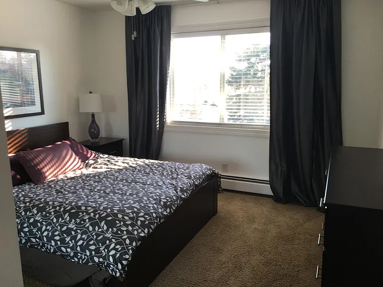 Bedroom faces south - lots of light with blackout blinds